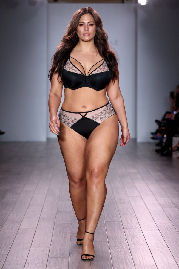 NEW YORK, NY - SEPTEMBER 14: Model Ashley Graham walks the runway at Addition Elle Presents Holiday 2016 RTW + Ashley Graham Lingerie Collection at Kia STYLE360 NYFW on September 14, 2016 in New York City. (Photo by Thomas Concordia/WireImage Style360)